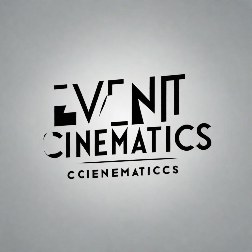  create a black and white logo with the text: Event Cinematics