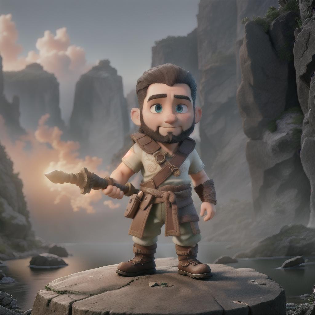  God of war hyperrealistic, full body, detailed clothing, highly detailed, cinematic lighting, stunningly beautiful, intricate, sharp focus, f/1. 8, 85mm, (centered image composition), (professionally color graded), ((bright soft diffused light)), volumetric fog, trending on instagram, trending on tumblr, HDR 4K, 8K