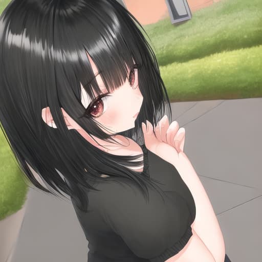  black haired puppy girl big