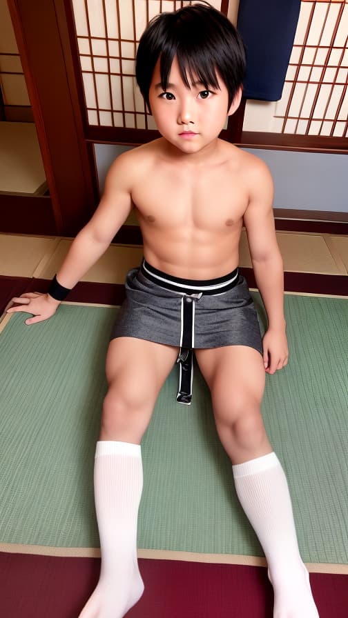  6th grade high socks loincloth Ryokan boy