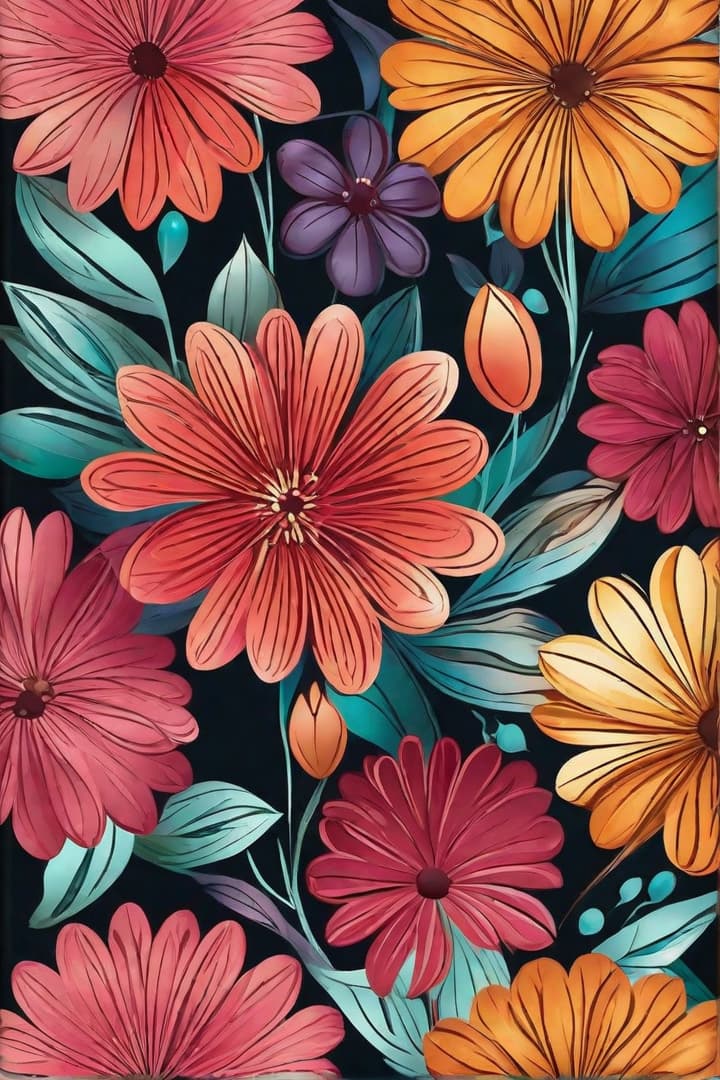  Express your creativity through digital painting. Transform the canvas with a palette of colors, blending and shading to create your own unique masterpiece: flowers