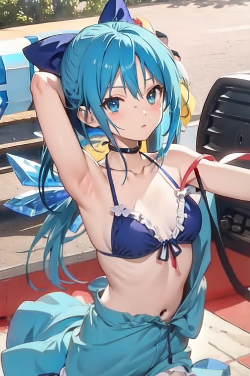  Cirno, bikini, manga style