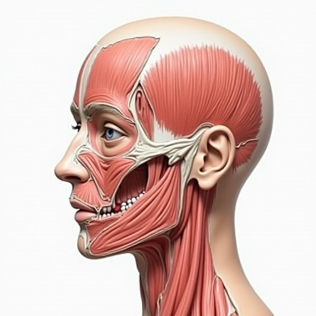  good quality, high quality, detailed anatomical representation of the superficial muscular aponeurotic system related to ulthera treatment for facial rejuvenation