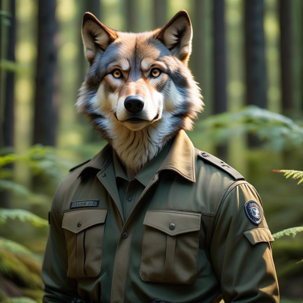  cinematic photo inadequate wolf, brutal man, male, man, in camouflage against a forest background, furry style, high quality, high resolution, 8K . 35mm photograph, film, bokeh, professional, 4k, highly detailed hyperrealistic, full body, detailed clothing, highly detailed, cinematic lighting, stunningly beautiful, intricate, sharp focus, f/1. 8, 85mm, (centered image composition), (professionally color graded), ((bright soft diffused light)), volumetric fog, trending on instagram, trending on tumblr, HDR 4K, 8K