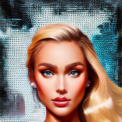 portrait+ style miss Universe queer blonde female face