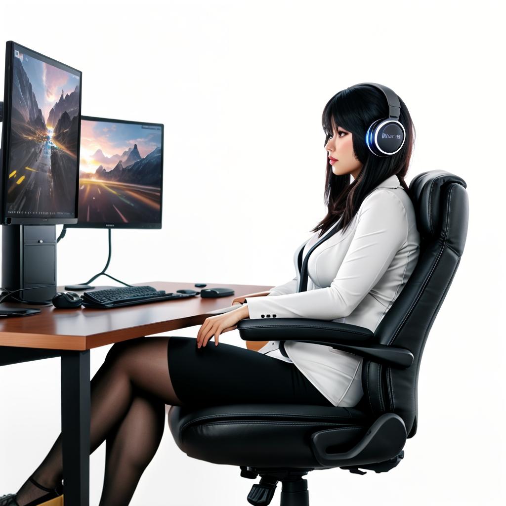  raccoon sitting in gaming chair front a computer on desktop, ((semi anthropomorphic)),(full body), tail, belly, sitting, fat, (chubby), (((white background))), solo, desktop, gaming chair, side view,  [[[clothes]]] hyperrealistic, full body, detailed clothing, highly detailed, cinematic lighting, stunningly beautiful, intricate, sharp focus, f/1. 8, 85mm, (centered image composition), (professionally color graded), ((bright soft diffused light)), volumetric fog, trending on instagram, trending on tumblr, HDR 4K, 8K