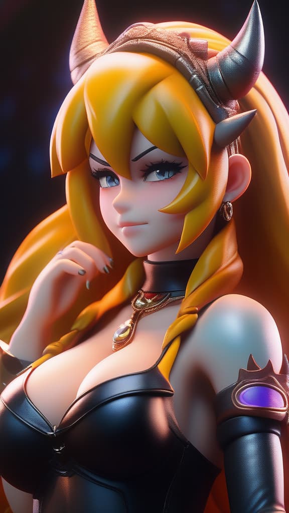  Bowsette, she has big tits, she is naked , hyperrealistic, high quality, highly detailed, cinematic lighting, intricate, sharp focus, f/1. 8, 85mm, (centered image composition), (professionally color graded), ((bright soft diffused light)), volumetric fog, trending on instagram, HDR 4K, 8K