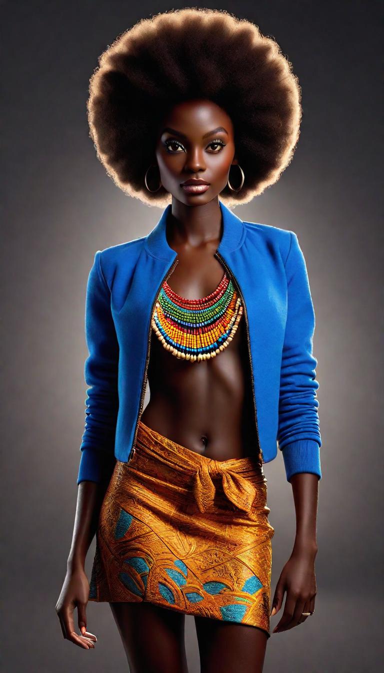  Professional 3D model of Dark skin, Afro skinny model . Rendered with Octane, the model is highly detailed,dramatic lighting. hyperrealistic, full body, detailed clothing, highly detailed, cinematic lighting, stunningly beautiful, intricate, sharp focus, f/1. 8, 85mm, (centered image composition), (professionally color graded), ((bright soft diffused light)), volumetric fog, trending on instagram, trending on tumblr, HDR 4K, 8K