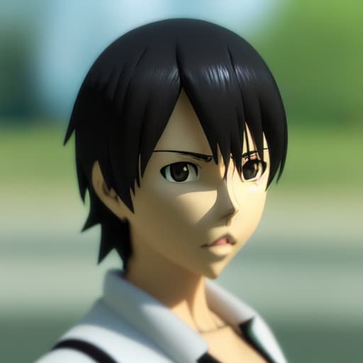  Makoto Shinkai style. semi - realistic anime style. asian. black hair. blurry. blurry background. blurry foreground. depth of field. lips. looking at viewer. realistic. solo. fashion. cinematic. 3D