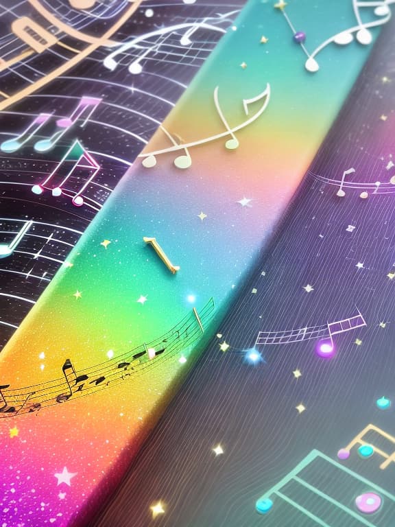  Cute musical notes and sparkling stars and gems wallpaper