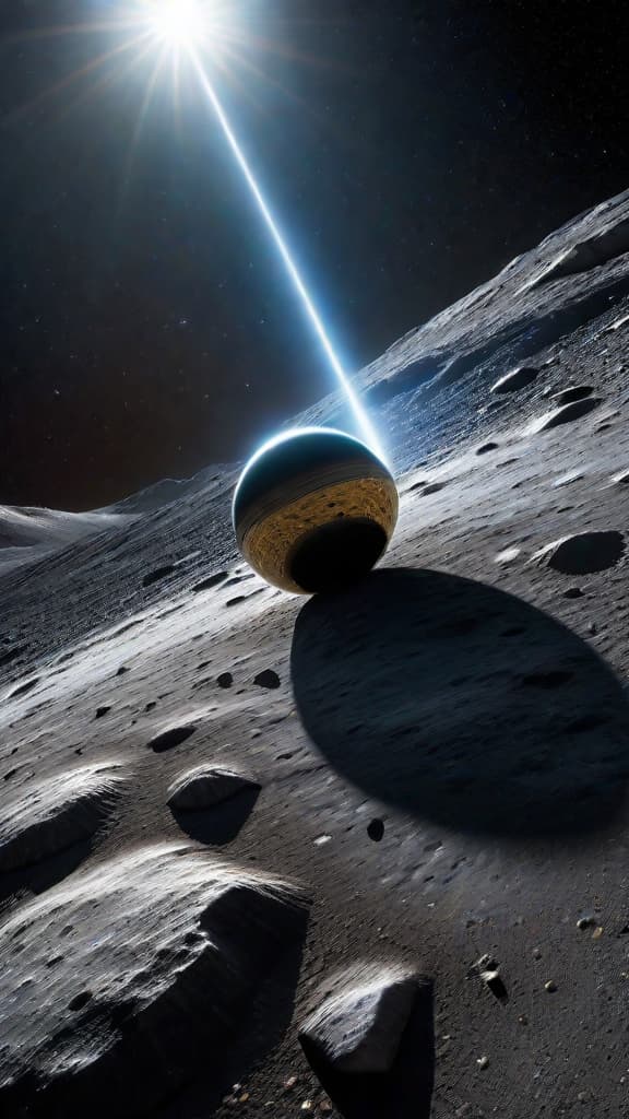  (A tiny, silver probe drifting through the icy, debris filled Kuiper belt at the edge of the solar system. The probe's sensors are focused on a newly discovered comet emitting unusual, colorful light emissions. In the distance, a shimmering, invisible force field surrounds an advanced alien technology, cloaked from human eyes.) hyperrealistic, full body, detailed clothing, highly detailed, cinematic lighting, stunningly beautiful, intricate, sharp focus, f/1. 8, 85mm, (centered image composition), (professionally color graded), ((bright soft diffused light)), volumetric fog, trending on instagram, trending on tumblr, HDR 4K, 8K