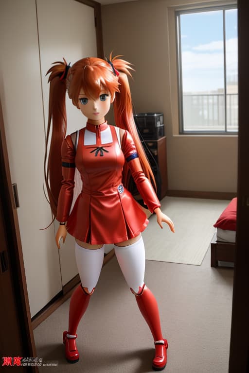  8K, Soryu Asuka Langley (( doll)), ((())) ,(()),( tight- )), ((appear s)), ((appear )),open her , room, 