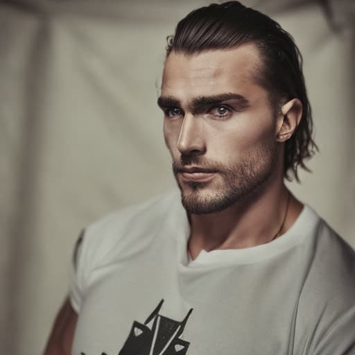 portrait+ style russian queer fitness model very cute dilf dude face