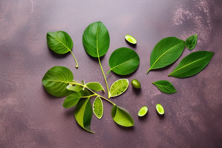  vitamin c leaves and liquid things only without background