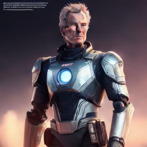  Robots, space, laser guns, combat,modelshoot style, (extremely detailed CG unity 8k wallpaper),  of (clint eastwood young:1.1), staring at us with a mysterious gaze, realistic, masterpiece, highest quality, ((scifi)), lens flare, ((light sparkles)), unreal engine, digital painting, Style-TronLegacy-8v-B, trending on ArtStation, trending on CGSociety, Intricate, High Detail, dramatic, realism, beautiful and detailed lighting, shadows hyperrealistic, full body, detailed clothing, highly detailed, cinematic lighting, stunningly beautiful, intricate, sharp focus, f/1. 8, 85mm, (centered image composition), (professionally color graded), ((bright soft diffused light)), volumetric fog, trending on instagram, trending on tumblr, HDR 4K, 8K