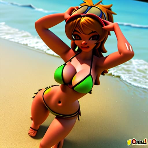  Fiona nalgona de bikini Cartoon 3D