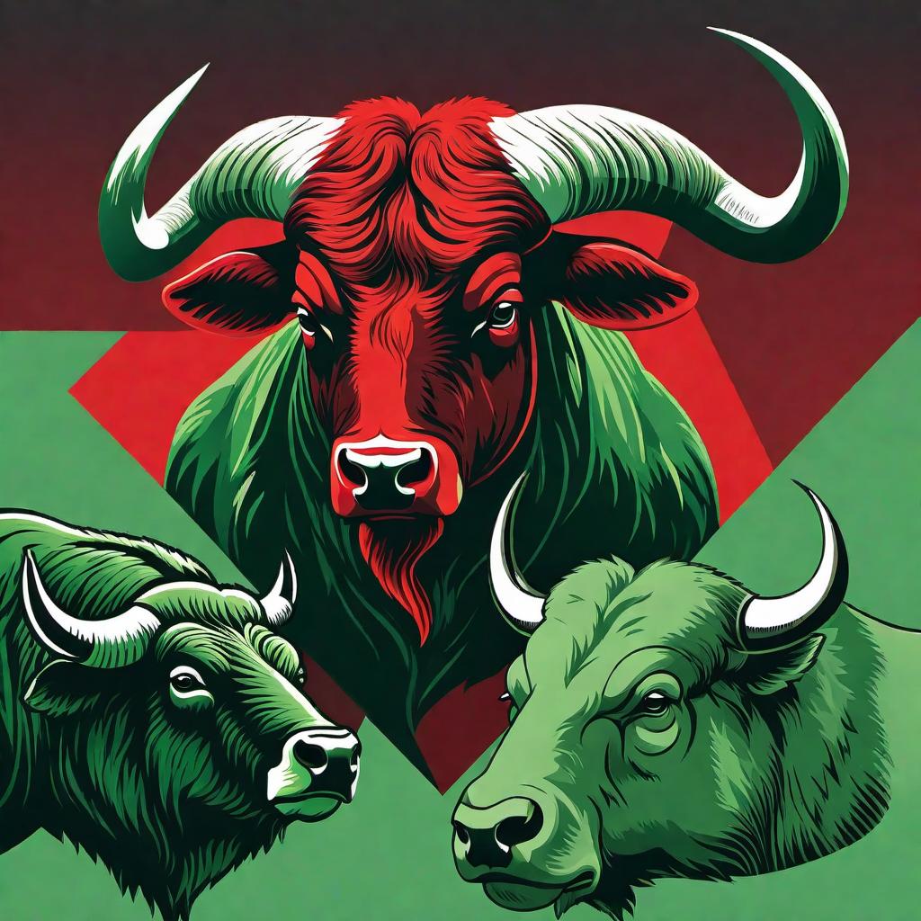  Create an image of a green Taurus with big horns ready to fight a red bear. The Taurus is the only animal with horns, and both the Taurus and bear have aggressive expressions, symbolizing a stock market confrontation. Behind the animals, include a stock market graph showing prices going up and down. At the top of the image, place the text 'Ace Trader Club' prominently and ensure it is easily readable, stretching across the full width of the image. hyperrealistic, full body, detailed clothing, highly detailed, cinematic lighting, stunningly beautiful, intricate, sharp focus, f/1. 8, 85mm, (centered image composition), (professionally color graded), ((bright soft diffused light)), volumetric fog, trending on instagram, trending on tumblr, HDR 4K, 8K