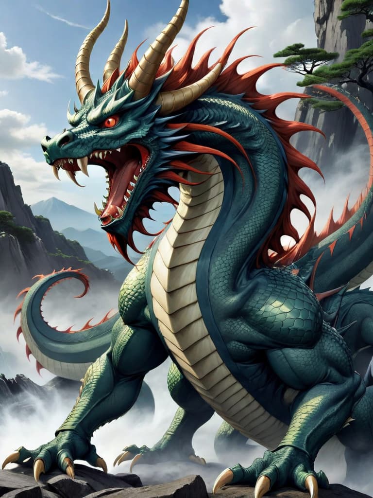  Appearance: Hakusawa resembles a dragon, but has horns, a long tail, and a scale-covered body. It can spit out poisonous mist and fire, with powerful attack capability. In addition, Hakusawa has extraordinary intelligence and can predict the future. Divinity and duty: Hakusawa lives in the Hakusawa Mountain on the coast of the East China Sea, which is believed to be a place full of treasures. The picture style is a softer,