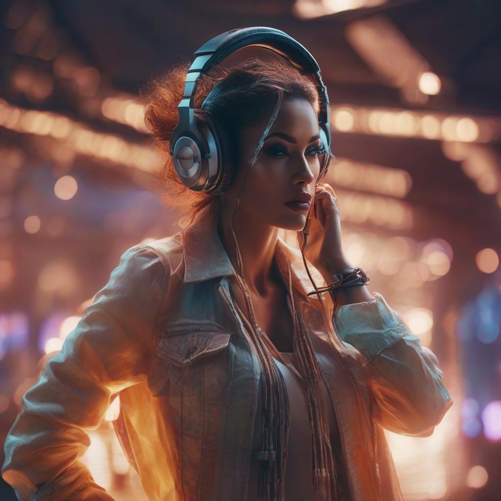  My radio wave, music, inspiration. hyperrealistic, full body, detailed clothing, highly detailed, cinematic lighting, stunningly beautiful, intricate, sharp focus, f/1. 8, 85mm, (centered image composition), (professionally color graded), ((bright soft diffused light)), volumetric fog, trending on instagram, trending on tumblr, HDR 4K, 8K