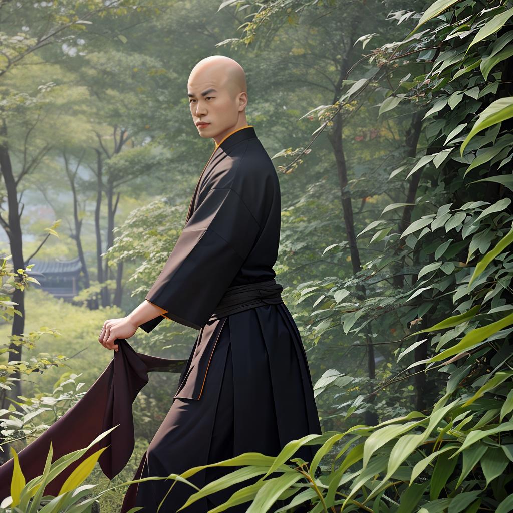  Q version of Chinese bald monk, single player