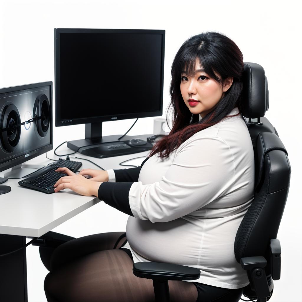  raccoon sitting in gaming chair front a computer on desktop, ((semi anthropomorphic)),(full body), tail, belly, sitting, fat, (chubby), (((white background))), solo, desktop, gaming chair, side view,  [[[clothes]]] hyperrealistic, full body, detailed clothing, highly detailed, cinematic lighting, stunningly beautiful, intricate, sharp focus, f/1. 8, 85mm, (centered image composition), (professionally color graded), ((bright soft diffused light)), volumetric fog, trending on instagram, trending on tumblr, HDR 4K, 8K