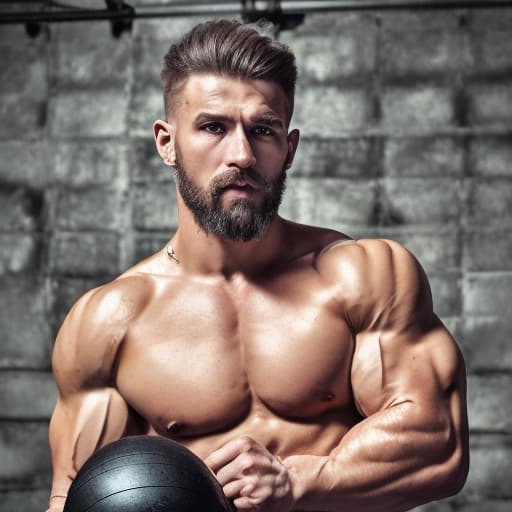 portrait+ style russian queer fitness model very cute dilf dude face