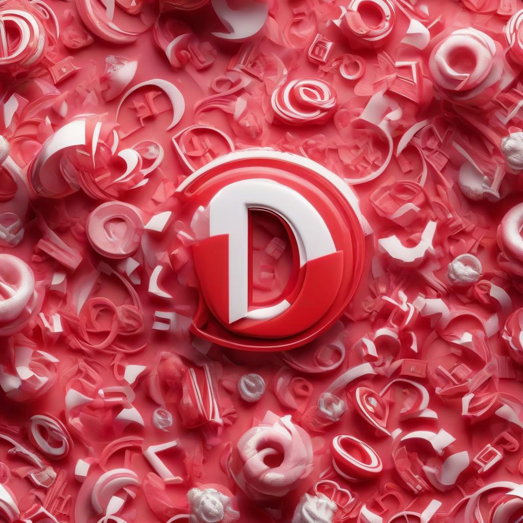  Create a red and white logo with the letters D and O on a pink background. hyperrealistic, full body, detailed clothing, highly detailed, cinematic lighting, stunningly beautiful, intricate, sharp focus, f/1. 8, 85mm, (centered image composition), (professionally color graded), ((bright soft diffused light)), volumetric fog, trending on instagram, trending on tumblr, HDR 4K, 8K