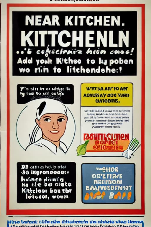  Poster about kitchen hygiene with tips