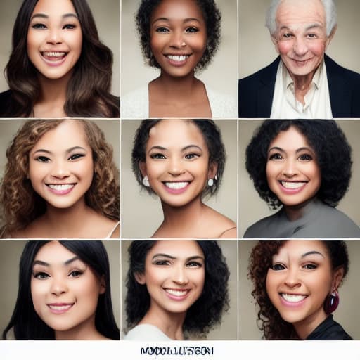 modelshoot style crowd of a variety of smiling people of different ages and ethnicities