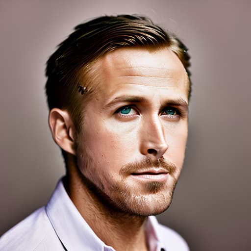 portrait+ style Ryan Gosling queer face