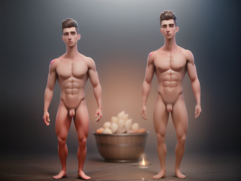  Naked man hyperrealistic, full body, detailed clothing, highly detailed, cinematic lighting, stunningly beautiful, intricate, sharp focus, f/1. 8, 85mm, (centered image composition), (professionally color graded), ((bright soft diffused light)), volumetric fog, trending on instagram, trending on tumblr, HDR 4K, 8K