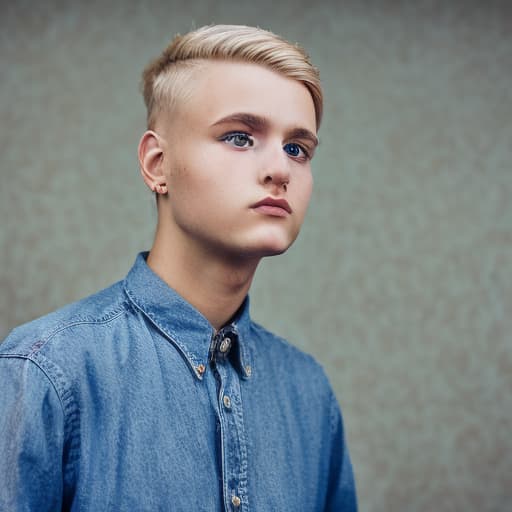 portrait+ style czech homosexual twink blonde very cute dude face