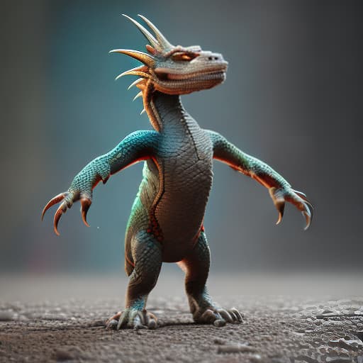 redshift style dragon,flowery,tiny and cute, -AR 1920:1080