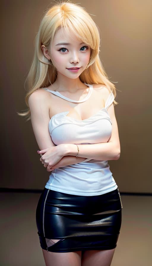  Blond, cute, smile, beautiful girl, (Masterpiece, BestQuality:1.3), (ultra detailed:1.2), (hyperrealistic:1.3), (RAW photo:1.2),High detail RAW color photo, professional photograph, (Photorealistic:1.4), (realistic:1.4), ,professional lighting, (japanese), beautiful face, (realistic face)