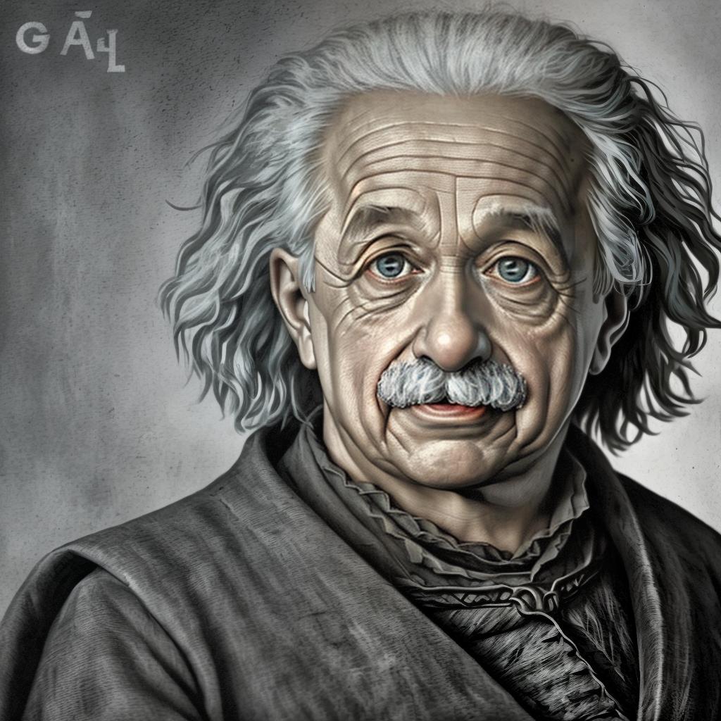  Albert Einstein as Game of Thrones, realistic photo