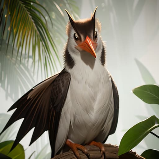  Realistic image of Tarzan the fruit striped stork bat hyperrealistic, full body, detailed clothing, highly detailed, cinematic lighting, stunningly beautiful, intricate, sharp focus, f/1. 8, 85mm, (centered image composition), (professionally color graded), ((bright soft diffused light)), volumetric fog, trending on instagram, trending on tumblr, HDR 4K, 8K