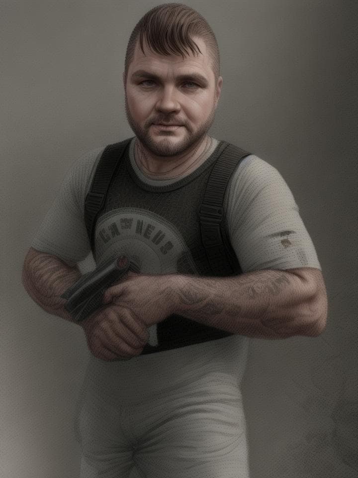 man with a knife, <lora:gta5artworkdiffusion:1>, hq, hightly detailed, 4k