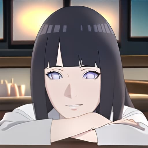  portrait of hinata hyuga sitting in restaurant High Resolution, HDR Masterpieces, Dynamic Depth of Field, Artistic Lighting Techniques hyperrealistic, full body, detailed clothing, highly detailed, cinematic lighting, stunningly beautiful, intricate, sharp focus, f/1. 8, 85mm, (centered image composition), (professionally color graded), ((bright soft diffused light)), volumetric fog, trending on instagram, trending on tumblr, HDR 4K, 8K