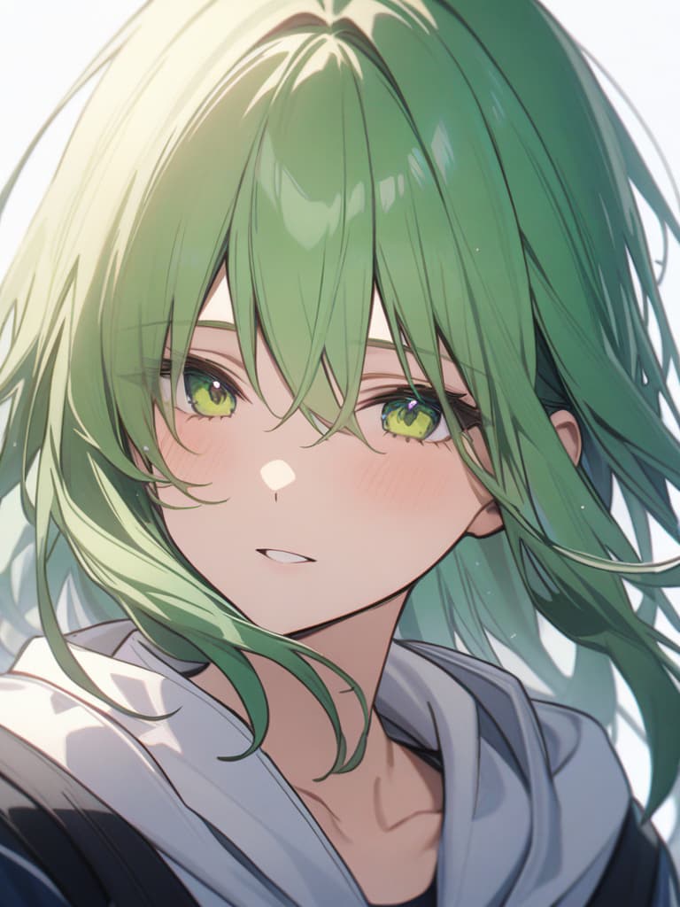  Green hair character orchids, masterpiece, best quality,8k,ultra detailed,high resolution,an extremely delicate and beautiful,hyper detail