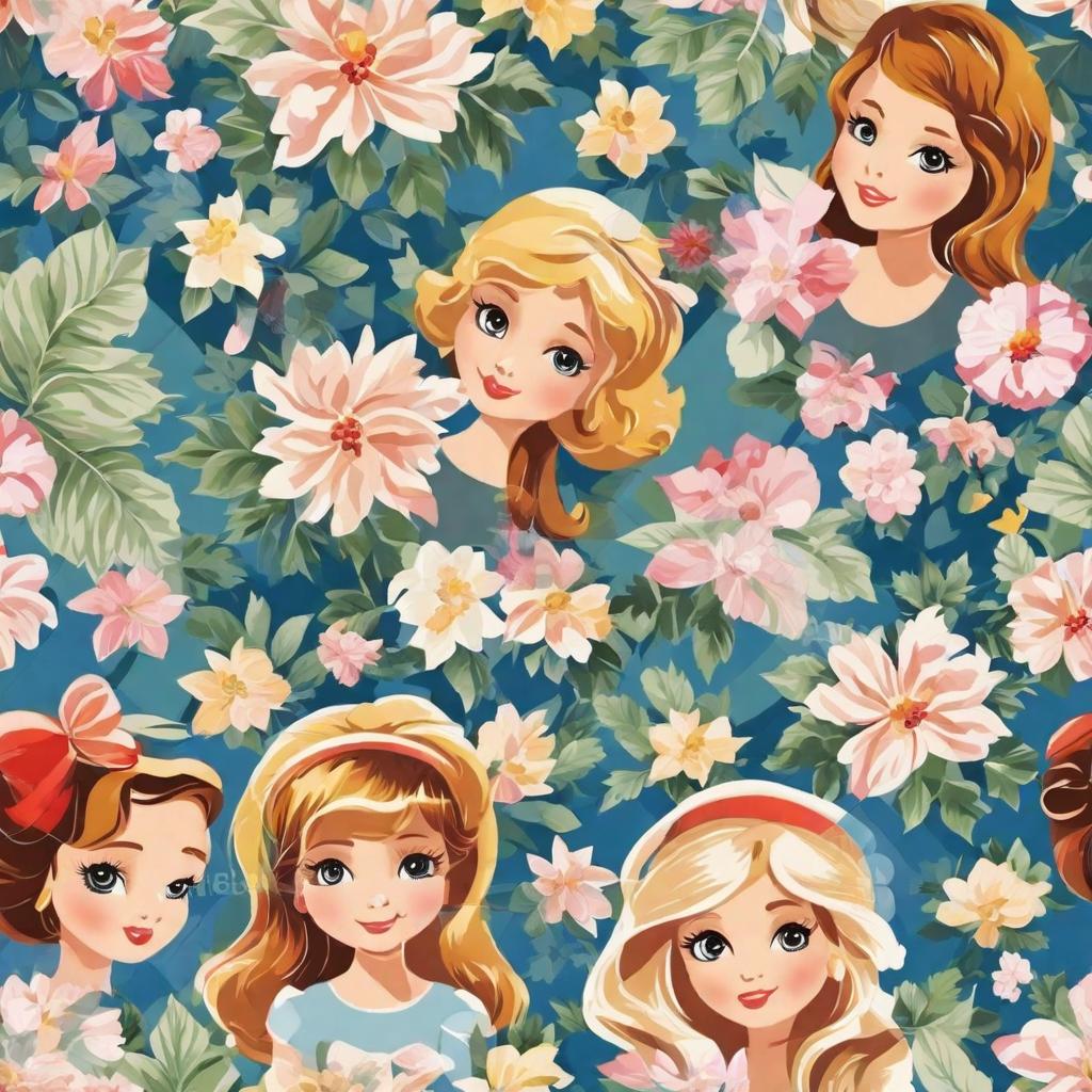  masterpiece, best quality,Cartoon pictures of four girls