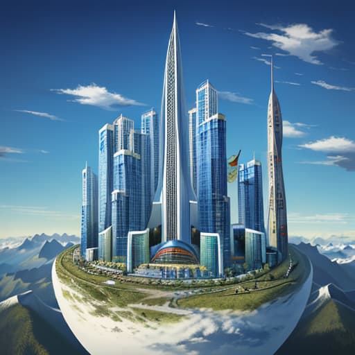  A sky city in the mountains,