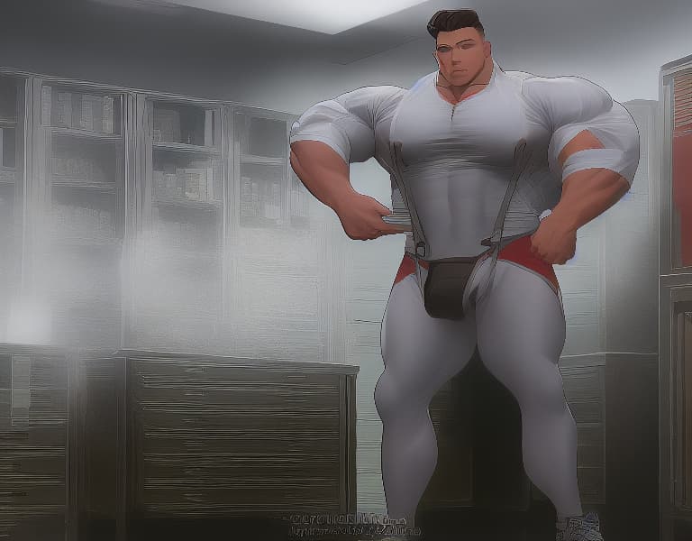 Asian，huge beefy bodybuilder man, in lace silk corset bodysuit uniform. lace,, in a locker room. with large bulging crotch and a white stocking suspender belt around the waist long stockings, big bulge, huge back round muscle, huge round back. huge, huge, huge, 3D hyperrealistic, full body, detailed clothing, highly detailed, cinematic lighting, stunningly beautiful, intricate, sharp focus, f/1. 8, 85mm, (centered image composition), (professionally color graded), ((bright soft diffused light)), volumetric fog, trending on instagram, trending on tumblr, HDR 4K, 8K