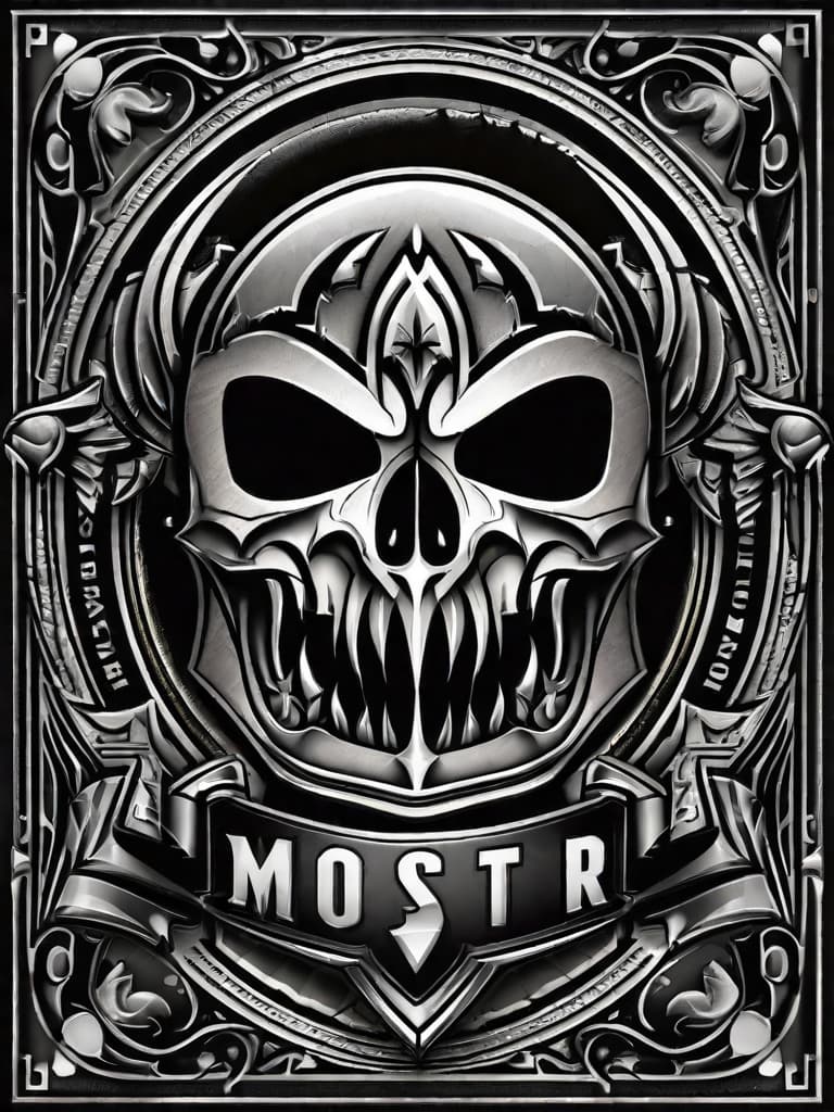  Broken Monster logo design  (hdr:1.5), Dark Theme
