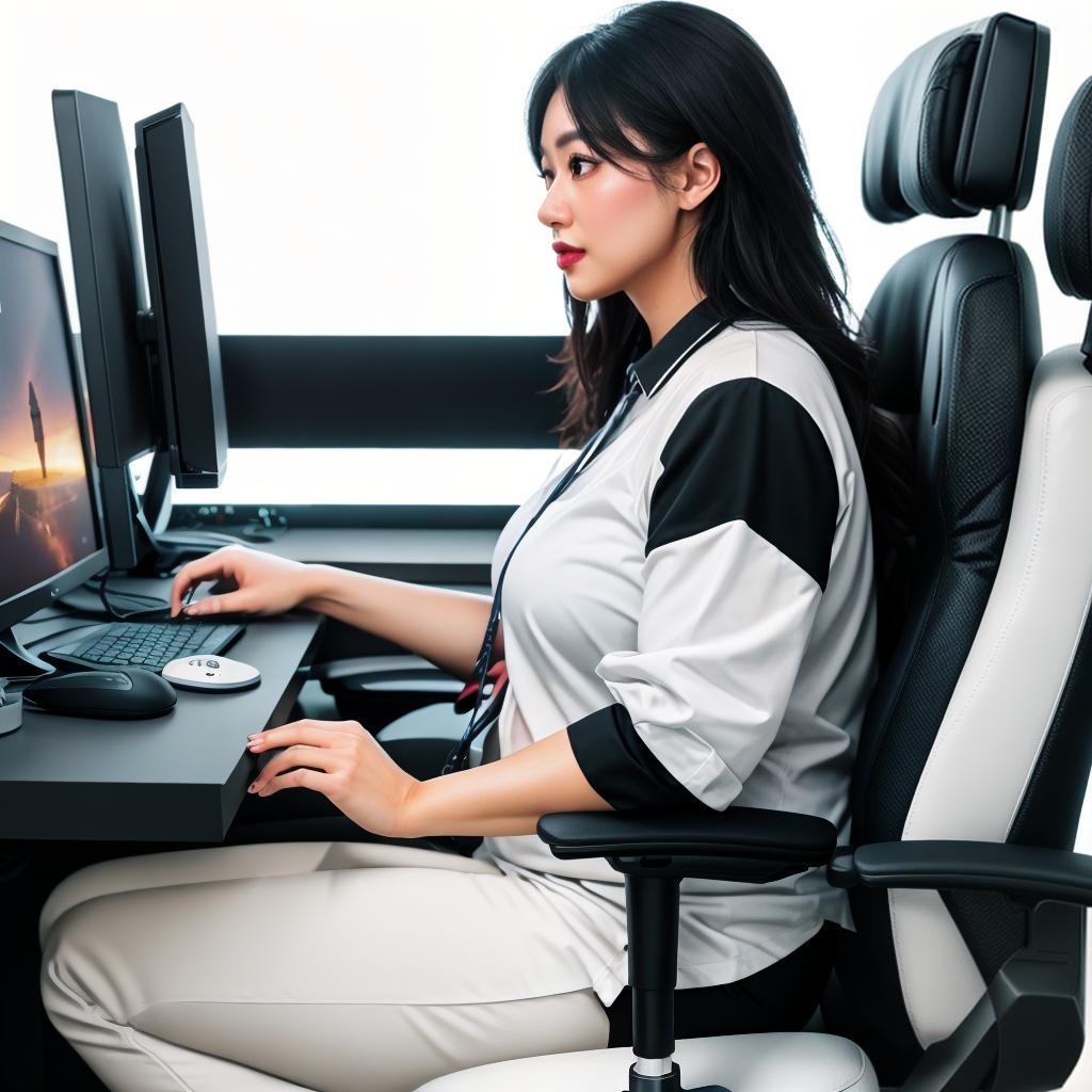  raccoon sitting in gaming chair front a computer on desktop, ((semi anthropomorphic)),(full body), tail, belly, sitting, fat, (chubby), (((white background))), solo, desktop, gaming chair, side view,  [[[clothes]]] hyperrealistic, full body, detailed clothing, highly detailed, cinematic lighting, stunningly beautiful, intricate, sharp focus, f/1. 8, 85mm, (centered image composition), (professionally color graded), ((bright soft diffused light)), volumetric fog, trending on instagram, trending on tumblr, HDR 4K, 8K