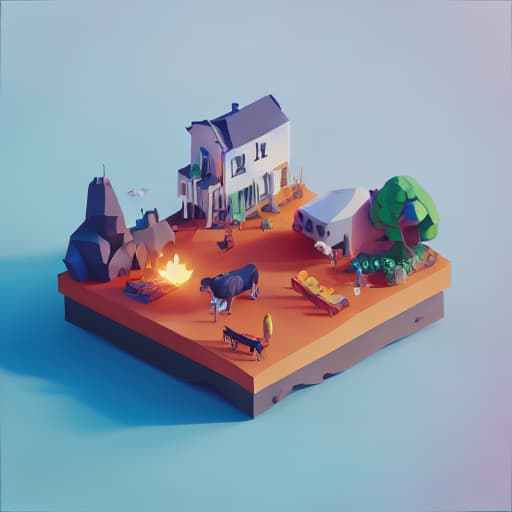 a photo of lowpoly_world A Sunday morning