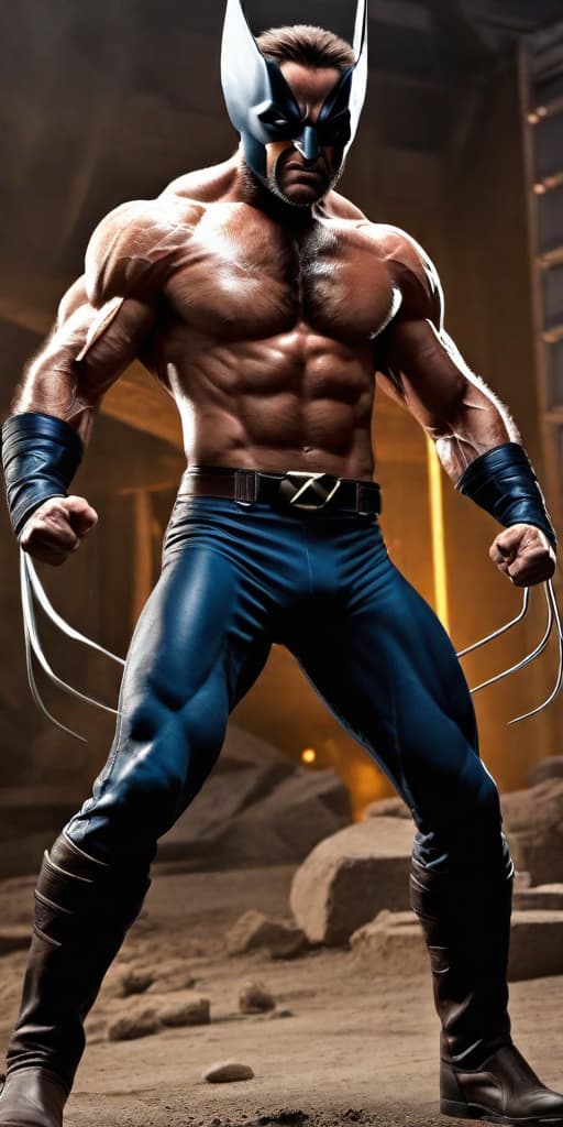  ultimate x-men, wolverine fighting cyclops, anatomically correct, muscular, full body, high definition, hyper realistic, 4k