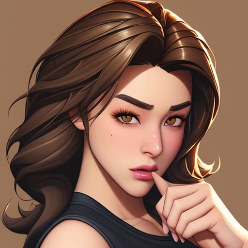  Fortnite player brown hair brown eyes pretty