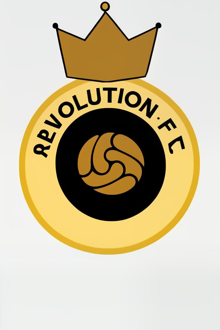  printdesign, in PrintDesign Style, Revolution fc football club logo
, close up