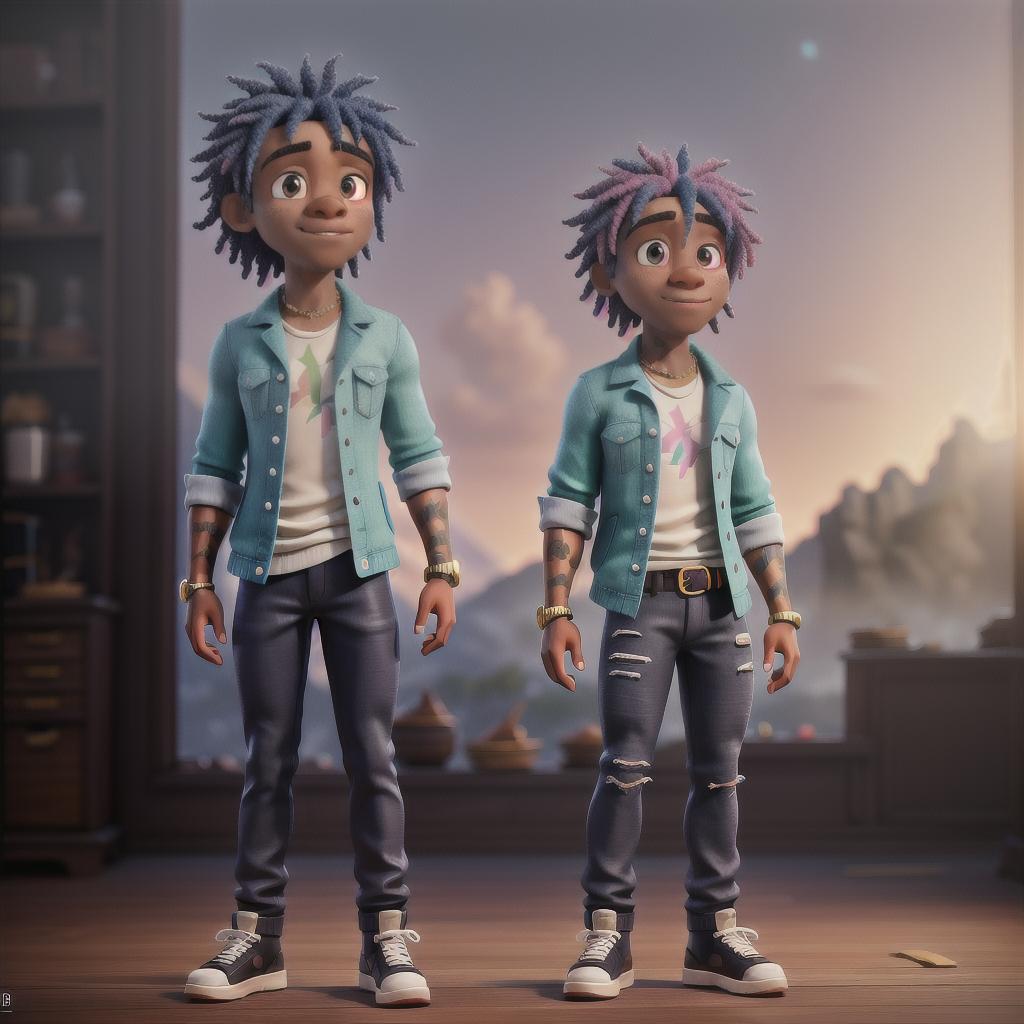  Lil uzi vert hyperrealistic, full body, detailed clothing, highly detailed, cinematic lighting, stunningly beautiful, intricate, sharp focus, f/1. 8, 85mm, (centered image composition), (professionally color graded), ((bright soft diffused light)), volumetric fog, trending on instagram, trending on tumblr, HDR 4K, 8K