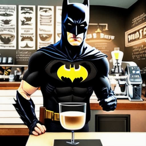  batman as barista